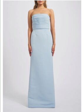 Amsale Sonia Strapless ice blue